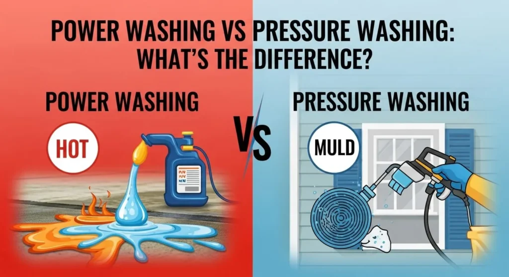 Pressure Washing vs Power Washing